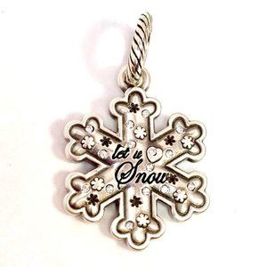 Brighton Snowflake "Let It Snow" Charm, New